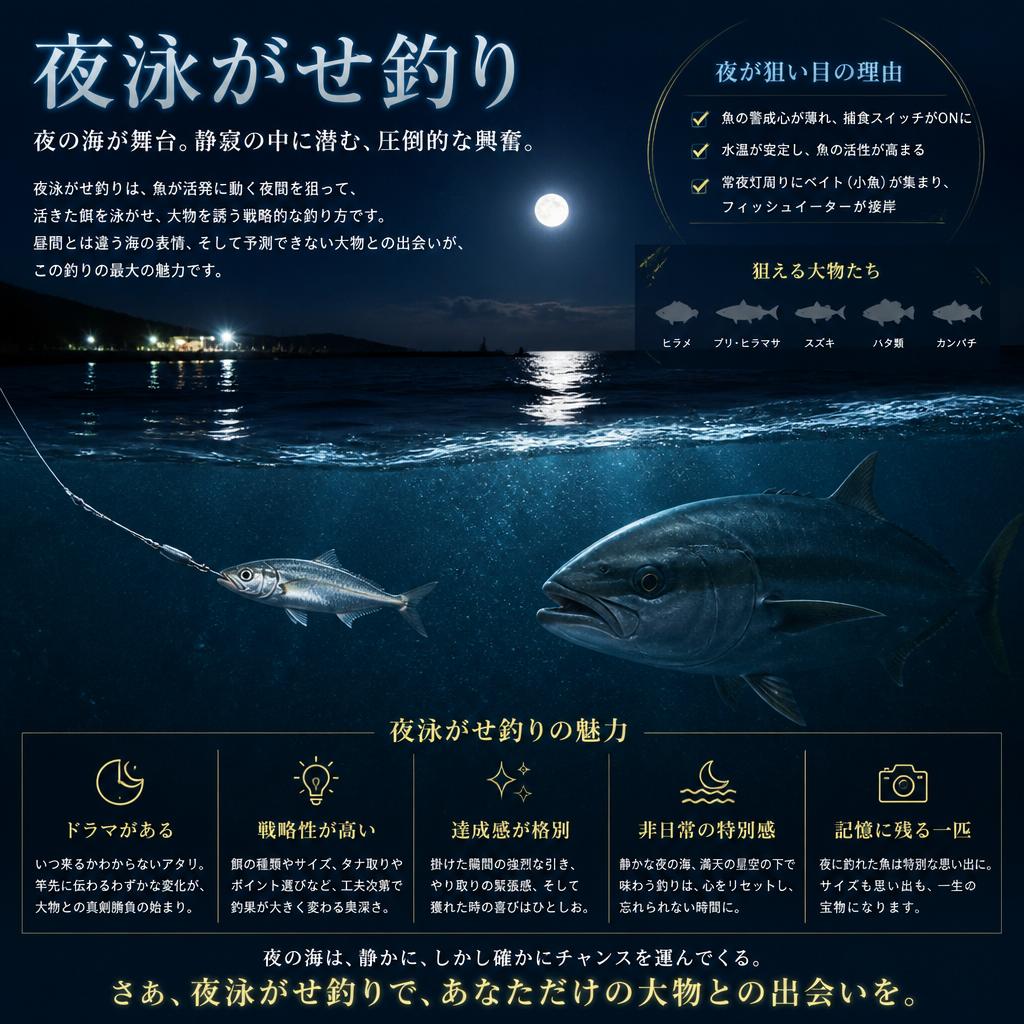 夜泳がせ釣りの魅力
