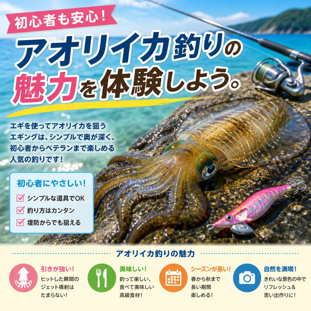初心者も安心！アオリイカ釣りの魅力を体験しよう。