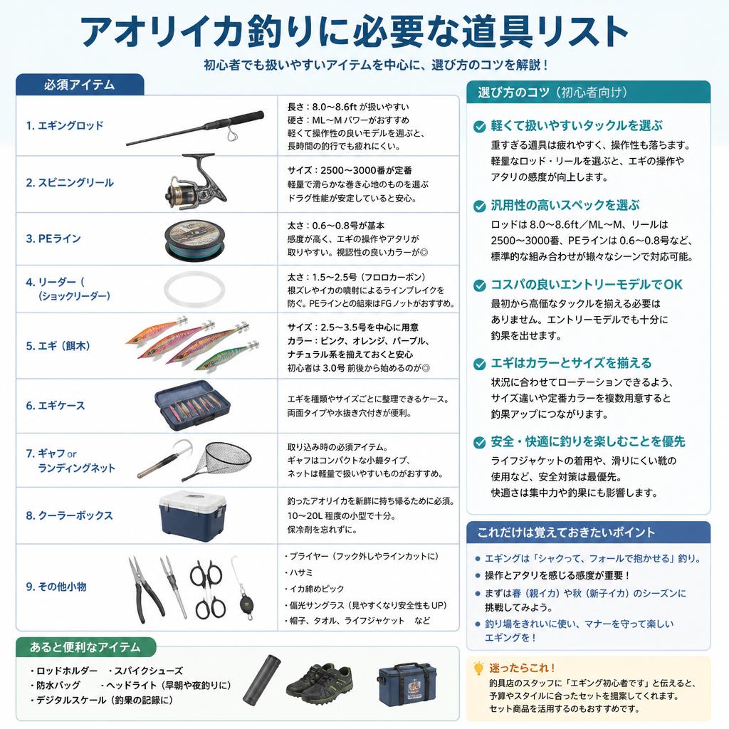 必要な道具とその選び方